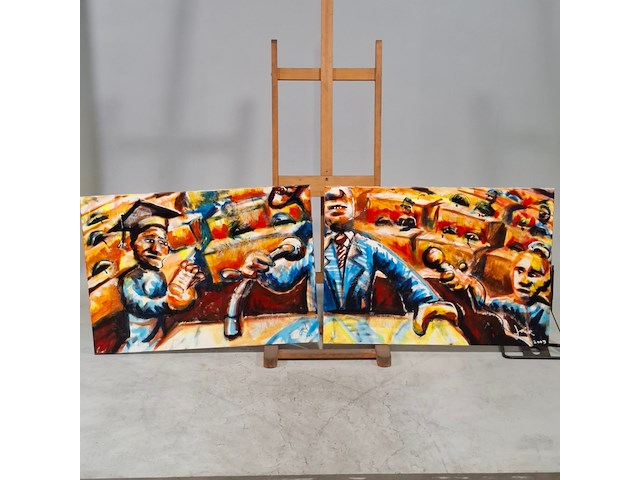 2x schilderij, jorik barteling, 2003 - afbeelding 1 van  8