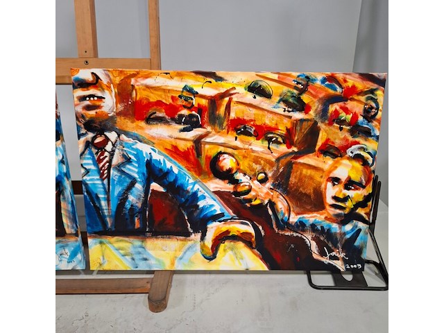 2x schilderij, jorik barteling, 2003 - afbeelding 2 van  8