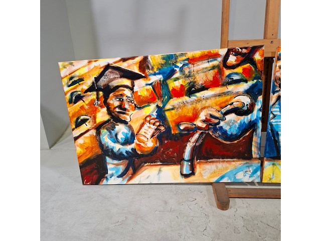 2x schilderij, jorik barteling, 2003 - afbeelding 3 van  8