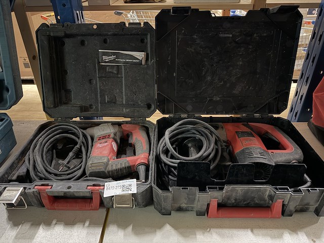 2x sds-plus boorhamer met koffer milwaukee - afbeelding 1 van  5
