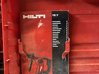 2x sds plus boorhamer met snoer in koffer hilti, te 7 - afbeelding 2 van  11