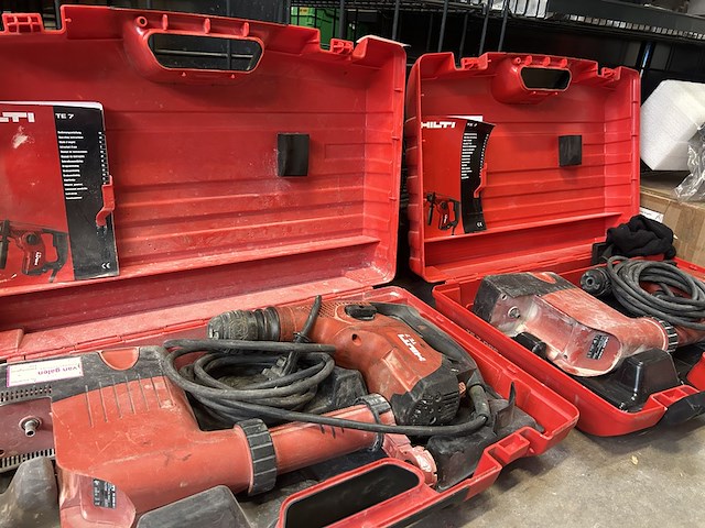 2x sds plus boorhamer met snoer in koffer hilti, te 7 - afbeelding 3 van  11