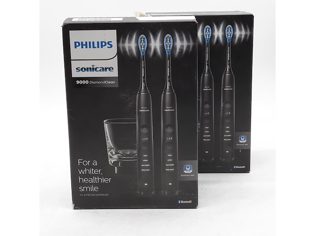2x set a 2x elektrische tandenborstel, phillips, sonicare 9000 diamond clean - afbeelding 1 van  6