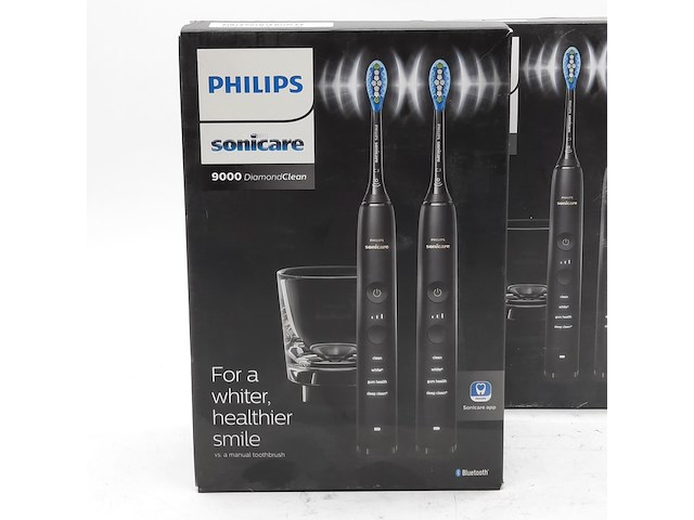 2x set a 2x elektrische tandenborstel, phillips, sonicare 9000 diamond clean - afbeelding 2 van  6