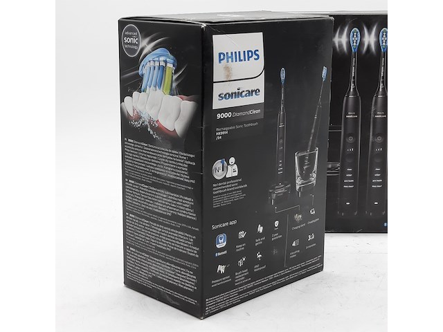 2x set a 2x elektrische tandenborstel, phillips, sonicare 9000 diamond clean - afbeelding 4 van  6