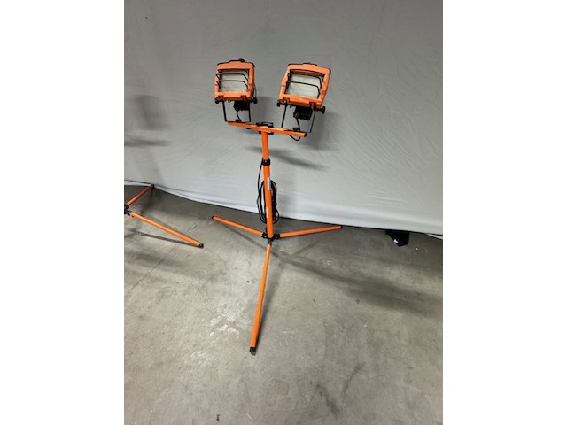 2x set bouwlampen, oranje, op statief - afbeelding 7 van  14