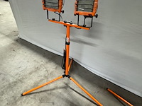 2x set bouwlampen, oranje, op statief - afbeelding 8 van  14