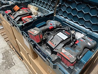 2x set gereedschap in koffer met toebehoren bosch, gsr 14.4v, gsr 18, gdr 18 - afbeelding 1 van  7