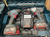 2x set gereedschap in koffer met toebehoren bosch, gsr 14.4v, gsr 18, gdr 18 - afbeelding 2 van  7