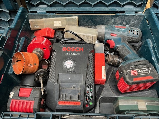 2x set gereedschap in koffer met toebehoren bosch, gsr 14.4v, gsr 18, gdr 18 - afbeelding 5 van  7