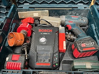 2x set gereedschap in koffer met toebehoren bosch, gsr 14.4v, gsr 18, gdr 18 - afbeelding 5 van  7
