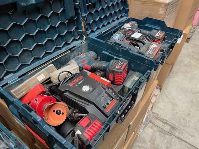 2x set gereedschap in koffer met toebehoren bosch, gsr 14.4v, gsr 18, gdr 18 - afbeelding 7 van  7