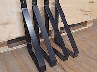 2x set stalen plankdragers, zwart, gepoedercoat - afbeelding 1 van  3