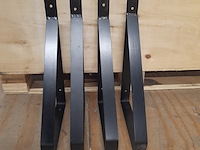 2x set stalen plankdragers, zwart, gepoedercoat - afbeelding 2 van  3