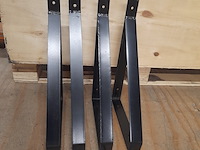 2x set stalen plankdragers, zwart, gepoedercoat - afbeelding 2 van  3