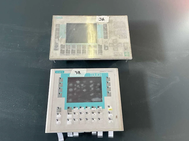 2x siemens simatic hmi – op27 mono + op177b 6" pn/dp touch operator panel - afbeelding 1 van  9