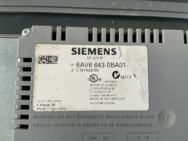 2x siemens simatic op 277 6" hmi operator panel – 6av6643-0ba01-1ax0 – werkend - afbeelding 9 van  10