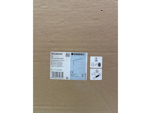 2x spiegel 60 cm met led verlichting, geberit, renova compact - afbeelding 3 van  3