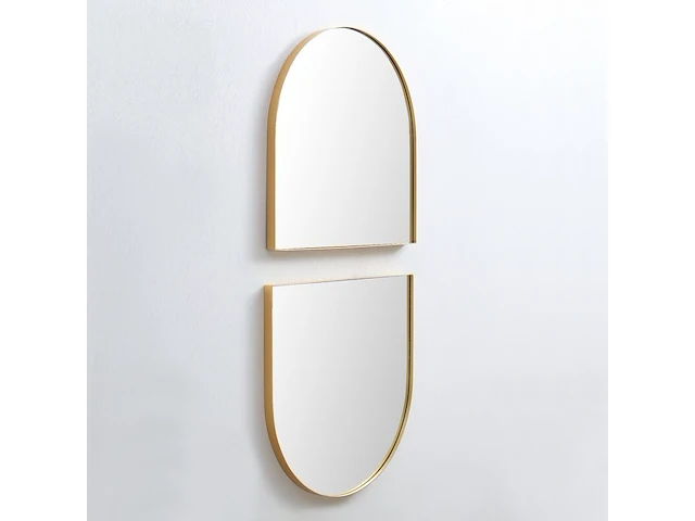 2x spiegels met boogvorm 2-delig – 60 x 50 cm – verticaal & horizontaal ophangbaar vidi, skara - afbeelding 1 van  6