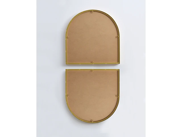 2x spiegels met boogvorm 2-delig – 60 x 50 cm – verticaal & horizontaal ophangbaar vidi, skara - afbeelding 4 van  6