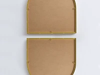 2x spiegels met boogvorm 2-delig – 60 x 50 cm – verticaal & horizontaal ophangbaar vidi, skara - afbeelding 4 van  6