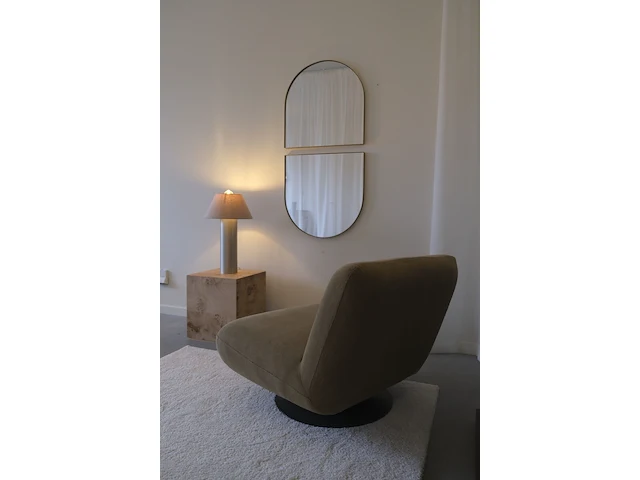 2x spiegels met boogvorm 2-delig – 60 x 50 cm – verticaal & horizontaal ophangbaar vidi, skara - afbeelding 5 van  6