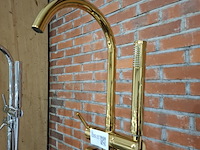 2x staande badkraan glans goud - afbeelding 3 van  8