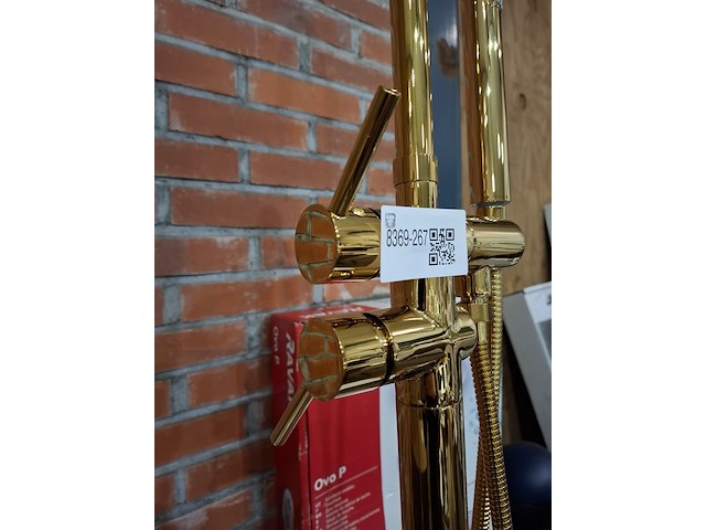 2x staande badkraan glans goud - afbeelding 5 van  8