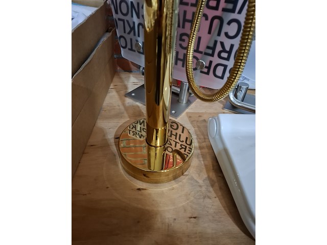 2x staande badkraan glans goud - afbeelding 6 van  8