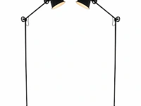 2x staande lamp met e27 fitting, steinhauer, dolphin 1325zw, zwart, 2026