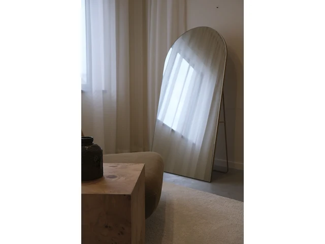 2x staande ovale passpiegel – 160 x 80 cm – staand & hangend – zwart vidi, dali - afbeelding 7 van  8