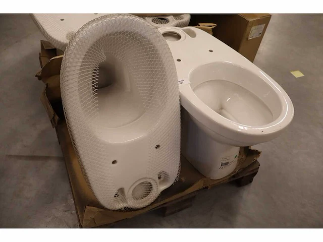 2x staande toiletpot sphinx, 300 basic, wit - afbeelding 3 van  6