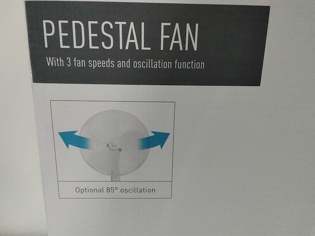 2x staande ventilator met 3 standen, wit - afbeelding 3 van  4