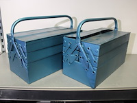 2x stalen gereedschapskist blauw - afbeelding 2 van  7