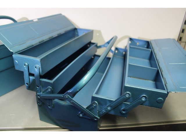 2x stalen gereedschapskist blauw - afbeelding 3 van  7