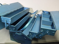 2x stalen gereedschapskist blauw - afbeelding 6 van  7