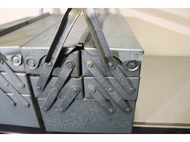 2x stalen gereedschapskist grijs - afbeelding 3 van  11