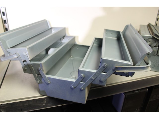 2x stalen gereedschapskist grijs - afbeelding 5 van  11