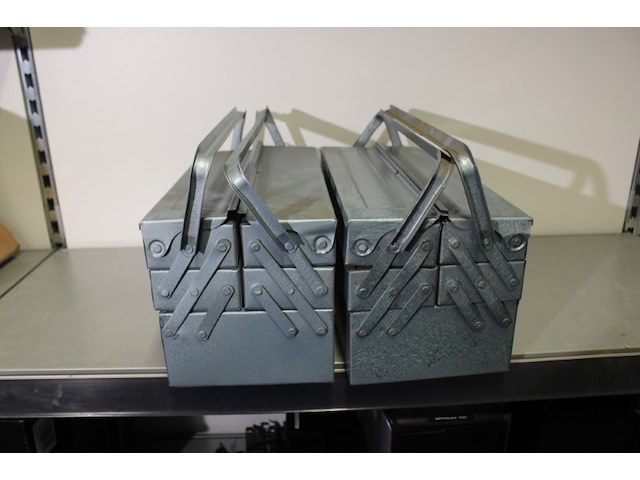 2x stalen gereedschapskist grijs - afbeelding 6 van  11