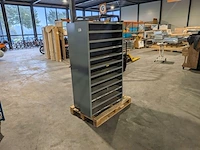 2x stalen vakken- / magazijnkast