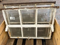 2x stalraam vast en uitklapbaar, historisch, wit/roest, 70 x 50 cm