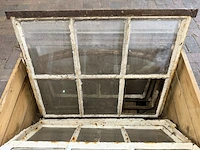 2x stalraam vast en uitklapbaar, historisch, wit/roest, 70 x 50 cm - afbeelding 2 van  4