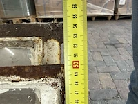 2x stalraam vast en uitklapbaar, historisch, wit/roest, 70 x 50 cm - afbeelding 4 van  4