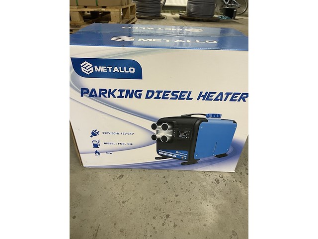 2x standkachel diesel heater, metallo, parking diesel heater, blauw - afbeelding 1 van  3
