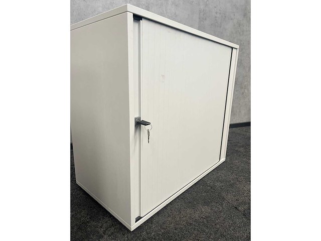 2x steelcase - lage houten roldeurkast - afbeelding 5 van  9