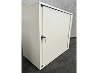 2x steelcase - lage houten roldeurkast - afbeelding 5 van  9