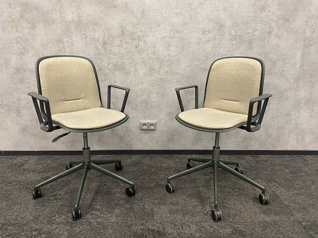 2x steelcase cavatina - bureaustoel groen/beige - afbeelding 6 van  16