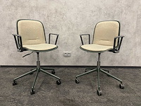 2x steelcase cavatina - bureaustoel groen/beige - afbeelding 1 van  16
