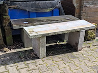 2x stenen bank - afbeelding 1 van  5