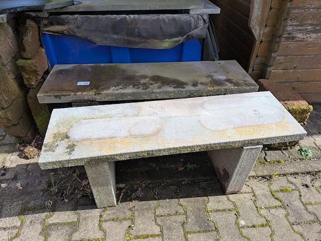 2x stenen bank - afbeelding 2 van  5